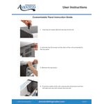 Avantco CSM-4-HC Black Customizable Countertop Display Refrigerator with Sliding Door and Merchandising Panel