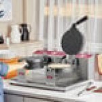 Estella WBMX2A Double Belgian Waffle Maker with Waffle Cone Plate - 120V, 1,820W Estella WBMX2A Double Belgian Waffle Maker with Waffle Cone Plate - 120V, 1,820W