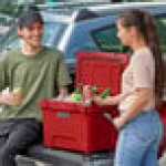 CaterGator CG20RED Red 20 Qt. Rotomolded Outdoor Cooler / Ice Chest