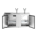 Avantco UDD-3-CT-S Stainless Steel Kegerator / Beer Dispenser with (2) Double Tap Tower and Club Top - (3) 1/2 Keg Capacity Avantco UDD-3-CT-S Stainless Steel Kegerator / Beer Dispenser with (2) Double Tap Tower and Club Top - (3) 1/2 Keg Capacity