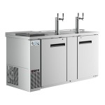 Avantco UDD-3-CT-S Stainless Steel Kegerator / Beer Dispenser with (2) Double Tap Tower and Club Top - (3) 1/2 Keg Capacity Avantco UDD-3-CT-S Stainless Steel Kegerator / Beer Dispenser with (2) Double Tap Tower and Club Top - (3) 1/2 Keg Capacity