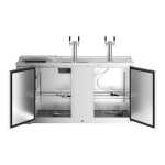 Avantco UDD-3-CT-S Stainless Steel Kegerator / Beer Dispenser with (2) Double Tap Tower and Club Top - (3) 1/2 Keg Capacity Avantco UDD-3-CT-S Stainless Steel Kegerator / Beer Dispenser with (2) Double Tap Tower and Club Top - (3) 1/2 Keg Capacity
