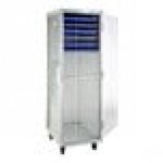 New Age Industrial Heavy-Duty Series 40-Pan Front-Load Full-Size Mobile Aluminum Enclosed Sheet Pan Rack with Clear Door 1290CD