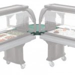 Cambro VBRUHD6519 Kentucky Green 6' Versa Ultra Food / Salad Bar with Storage and Heavy-Duty Casters