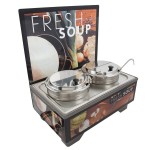 Vollrath 720202102 Tuscan Soup Merchandiser Base with Menu Board and 7 Qt. Accessory Pack - 120V, 1000W