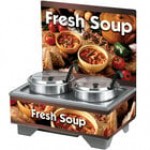Vollrath 720202102 Tuscan Soup Merchandiser Base with Menu Board and 7 Qt. Accessory Pack - 120V, 1000W