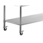 Avantco STE-4MGH Four Pan Open Well Mobile Electric Steam Table with Undershelf and 57