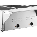 Avantco STE-4MGH Four Pan Open Well Mobile Electric Steam Table with Undershelf and 57