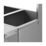 Avantco STE-4MGH Four Pan Open Well Mobile Electric Steam Table with Undershelf and 57