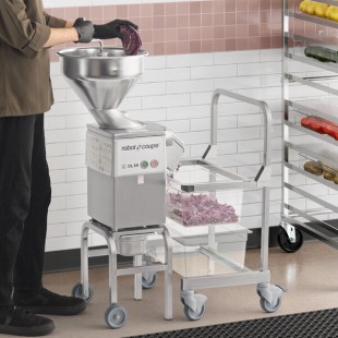 Robot Coupe CL55 Workstation Continuous Feed Food Processor with Full Moon Pusher Feed, Bulk Feed & 16 Discs - 2 1/2 hp
