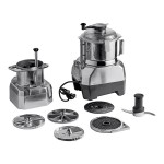 AvaMix Goliath DICE AFPC5SSDC Combination Food Processor with 5 Qt. Stainless Steel Bowl, Continuous Feed, and 4 Discs - 2 hp
