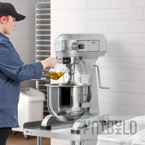 MainStreet Equipment CMIX20 20 Qt. Planetary Stand Mixer with Guard & Standard Accessories - 120V, 1 1/2 hp