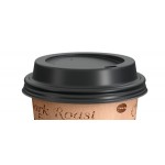 Choice 12 oz. Cafe Print Poly Paper Hot Cup and Lid - 100/Case