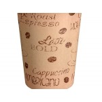 Choice 12 oz. Cafe Print Poly Paper Hot Cup and Lid - 100/Case