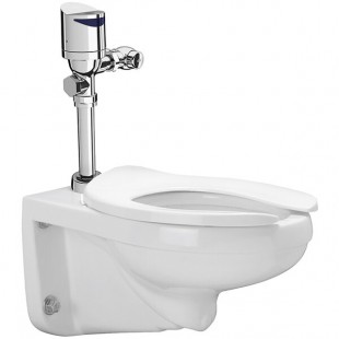 Zurn Elkay One Z.WC1.S.TM Sensor Toilet System with Wall Hung Toilet and Top Mount Flush Valve - 1.1 GPF