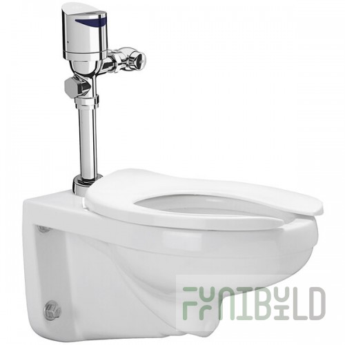 Zurn Elkay One Z.WC1.S.TM Sensor Toilet System with Wall Hung Toilet and Top Mount Flush Valve - 1.1 GPF