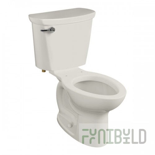 American Standard Cadet PRO 215AA104.222 Linen Vitreous China Floor-Mount Chair Height Elongated Toilet with High-Efficiency Tank - 1.28 GPF