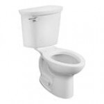 American Standard Cadet PRO 215AA104.222 Linen Vitreous China Floor-Mount Chair Height Elongated Toilet with High-Efficiency Tank - 1.28 GPF