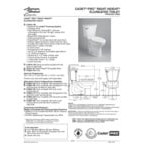 American Standard Cadet PRO 215AA104.222 Linen Vitreous China Floor-Mount Chair Height Elongated Toilet with High-Efficiency Tank - 1.28 GPF