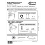 American Standard Cadet PRO 215AA104.222 Linen Vitreous China Floor-Mount Chair Height Elongated Toilet with High-Efficiency Tank - 1.28 GPF