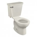 American Standard Cadet PRO 215AA104.222 Linen Vitreous China Floor-Mount Chair Height Elongated Toilet with High-Efficiency Tank - 1.28 GPF