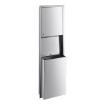 Lavex Stainless Steel C-Fold / Multifold Recessed Paper Towel Dispenser with 12 Gallon Waste Receptacle Lavex Stainless Steel C-Fold / Multifold Recessed Paper Towel Dispenser with 12 Gallon Waste Receptacle