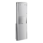 Lavex Stainless Steel C-Fold / Multifold Recessed Paper Towel Dispenser with 12 Gallon Waste Receptacle Lavex Stainless Steel C-Fold / Multifold Recessed Paper Towel Dispenser with 12 Gallon Waste Receptacle