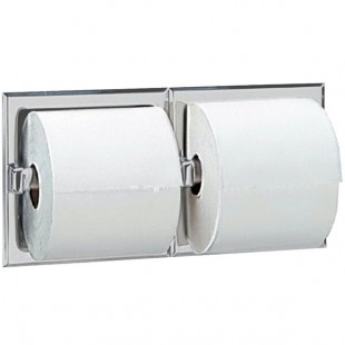 Bobrick B-6977 Recessed Double Toilet Tissue Dispenser with Satin Finish Bobrick B-6977 Recessed Double Toilet Tissue Dispenser with Satin Finish