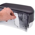 San Jamar R3600TBK Versatwin Double Roll Standard Toilet Tissue Dispenser - Black Pearl San Jamar R3600TBK Versatwin Double Roll Standard Toilet Tissue Dispenser - Black Pearl