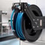 Regency Open Powder-Coated Steel Air / Water Hose Reel with 100' x 1/2