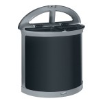 Rubbermaid® Enhance 2172846 11.5 Gallon Pearl Gray Half Round Dual Stream Decorative Trash Can Rubbermaid® Enhance 2172846 11.5 Gallon Pearl Gray Half Round Dual Stream Decorative Trash Can