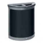 Rubbermaid® Enhance 2172846 11.5 Gallon Pearl Gray Half Round Dual Stream Decorative Trash Can Rubbermaid® Enhance 2172846 11.5 Gallon Pearl Gray Half Round Dual Stream Decorative Trash Can
