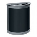Rubbermaid® Enhance 2172846 11.5 Gallon Pearl Gray Half Round Dual Stream Decorative Trash Can Rubbermaid® Enhance 2172846 11.5 Gallon Pearl Gray Half Round Dual Stream Decorative Trash Can
