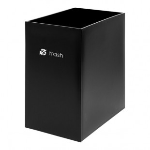 CSL reCollect2 BNBK-23-WH 11 Qt. Black Trash Can with Logo CSL reCollect2 BNBK-23-WH 11 Qt. Black Trash Can with Logo