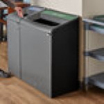 Rubbermaid® 1961683 Configure 45 Gallon Stenni Gray 1 Stream Organic Waste Indoor Rectangular Recycling Bin
