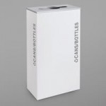 Ex-Cell Kaiser RC-KDHR-C BT-HMG Black Tie Kaleidoscope Hammered Gray Half Round 8 Gallon Cans / Bottles Receptacle