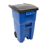 Rubbermaid® FG9W2700BLUE 50 Gallon Blue Wheeled Rectangular Trash Can with Lid Rubbermaid® FG9W2700BLUE 50 Gallon Blue Wheeled Rectangular Trash Can with Lid