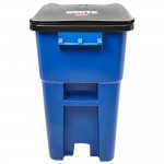 Rubbermaid® FG9W2700BLUE 50 Gallon Blue Wheeled Rectangular Trash Can with Lid Rubbermaid® FG9W2700BLUE 50 Gallon Blue Wheeled Rectangular Trash Can with Lid