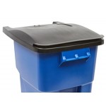 Rubbermaid® FG9W2700BLUE 50 Gallon Blue Wheeled Rectangular Trash Can with Lid Rubbermaid® FG9W2700BLUE 50 Gallon Blue Wheeled Rectangular Trash Can with Lid
