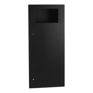 Bobrick B-35643.MBLK TrimLineSeries 12 Gallon Recessed Mount Trash Can with Matte Black Finish Bobrick B-35643.MBLK TrimLineSeries 12 Gallon Recessed Mount Trash Can with Matte Black Finish