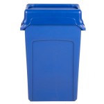 Rubbermaid® Slim Jim 92 Qt. / 23 Gallon Blue Rectangular Trash Can with Blue Drop Shot Lid Rubbermaid® Slim Jim 92 Qt. / 23 Gallon Blue Rectangular Trash Can with Blue Drop Shot Lid
