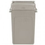 Rubbermaid® Slim Jim 92 Qt. / 23 Gallon Blue Rectangular Trash Can with Blue Drop Shot Lid Rubbermaid® Slim Jim 92 Qt. / 23 Gallon Blue Rectangular Trash Can with Blue Drop Shot Lid