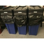 Rubbermaid® Slim Jim 92 Qt. / 23 Gallon Blue Rectangular Trash Can with Blue Drop Shot Lid Rubbermaid® Slim Jim 92 Qt. / 23 Gallon Blue Rectangular Trash Can with Blue Drop Shot Lid