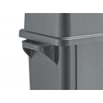 Lavex 16 Gallon Gray Slim Rectangular Trash Can with Drop Shot Lid Lavex 16 Gallon Gray Slim Rectangular Trash Can with Drop Shot Lid
