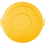 Carlisle 84105604 Bronco 55 Gallon Yellow Flat Round Trash Can Lid Carlisle 84105604 Bronco 55 Gallon Yellow Flat Round Trash Can Lid