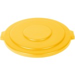 Carlisle 84105604 Bronco 55 Gallon Yellow Flat Round Trash Can Lid Carlisle 84105604 Bronco 55 Gallon Yellow Flat Round Trash Can Lid