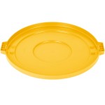Carlisle 84105604 Bronco 55 Gallon Yellow Flat Round Trash Can Lid Carlisle 84105604 Bronco 55 Gallon Yellow Flat Round Trash Can Lid