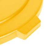 Carlisle 84105604 Bronco 55 Gallon Yellow Flat Round Trash Can Lid Carlisle 84105604 Bronco 55 Gallon Yellow Flat Round Trash Can Lid