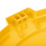 Carlisle 84105604 Bronco 55 Gallon Yellow Flat Round Trash Can Lid Carlisle 84105604 Bronco 55 Gallon Yellow Flat Round Trash Can Lid