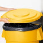 Carlisle 84105604 Bronco 55 Gallon Yellow Flat Round Trash Can Lid Carlisle 84105604 Bronco 55 Gallon Yellow Flat Round Trash Can Lid